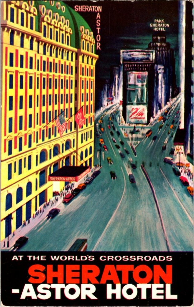 Pre-1980 SHERATON HOTEL AT TIMES SQUARE New York City NY m/14 BJ6557