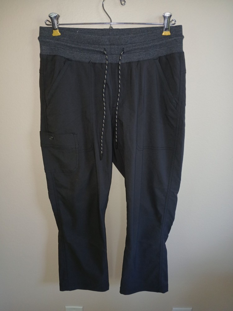 Columbia Women's Small Charcoal Gray Tie Waist Capri Water Resistant Pant
