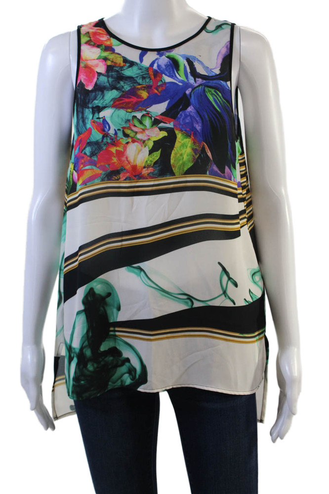 Clover Canyon Womens Floral Print Tank Top Multi Colored Size MediumFree Shipping in US $100+ Orders | $6.95 Orders Below