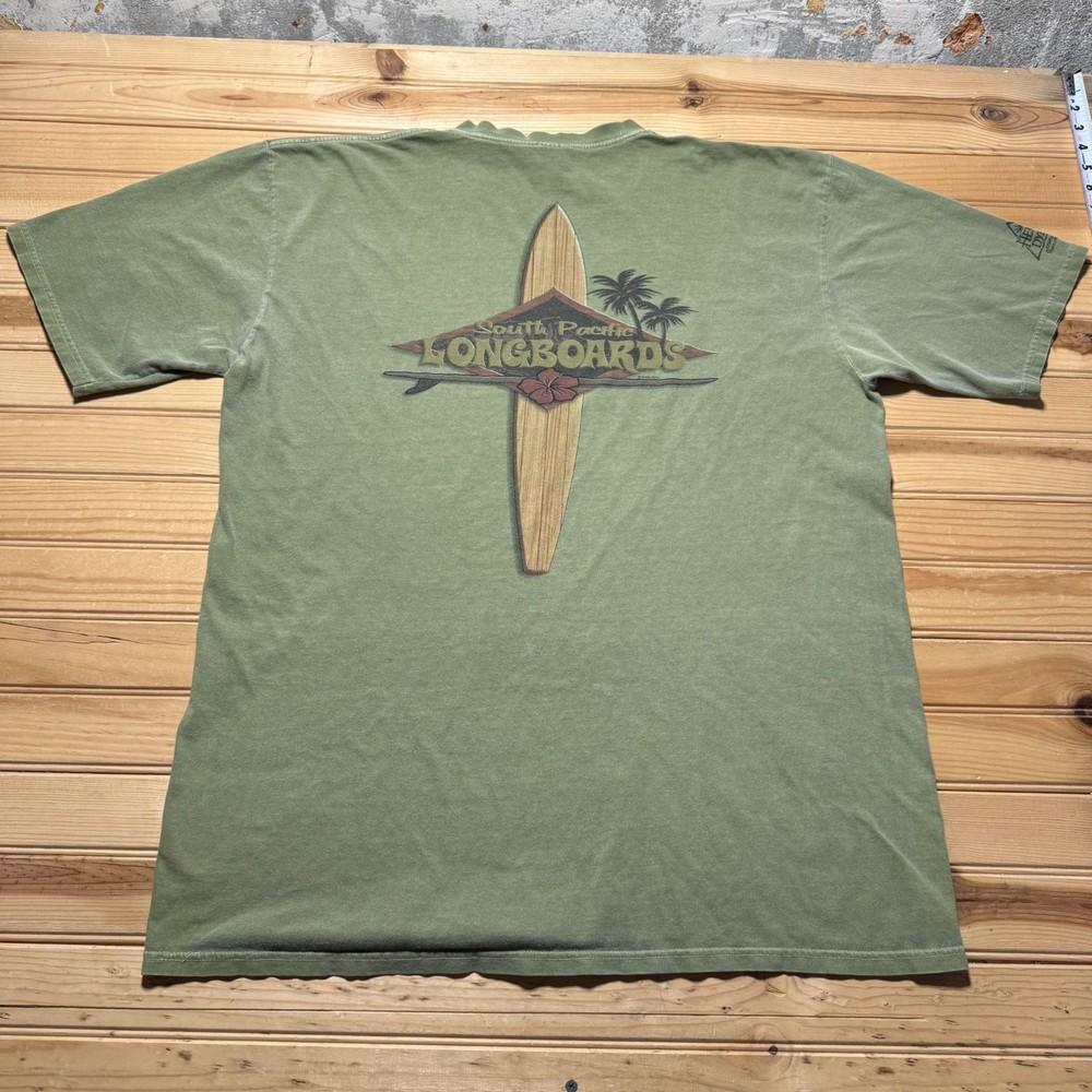 Vintage Y2K Crazy Shirts South Pacific Longboards Surf Beach Graphic T-Shirt XL