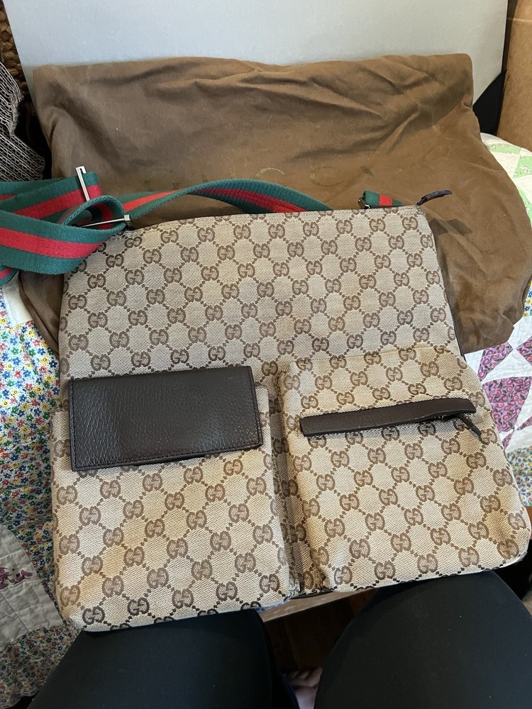 GUCCI Monogram Messenger Bag Includes Dust Bag