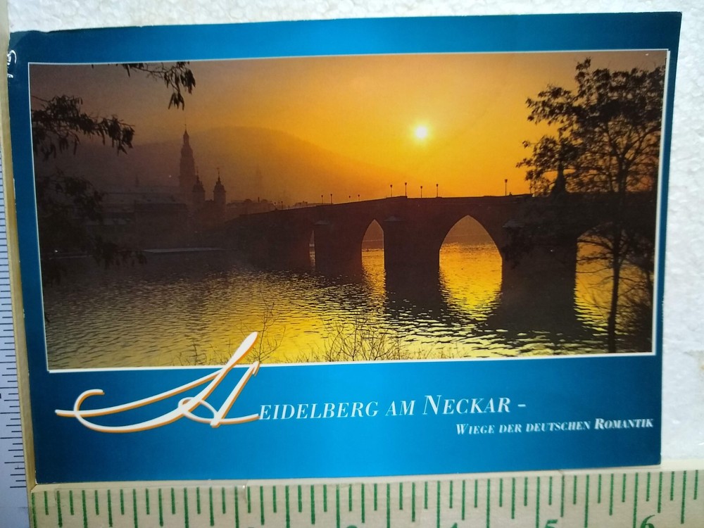 Postcard Heidelberg and Neckar River Germany