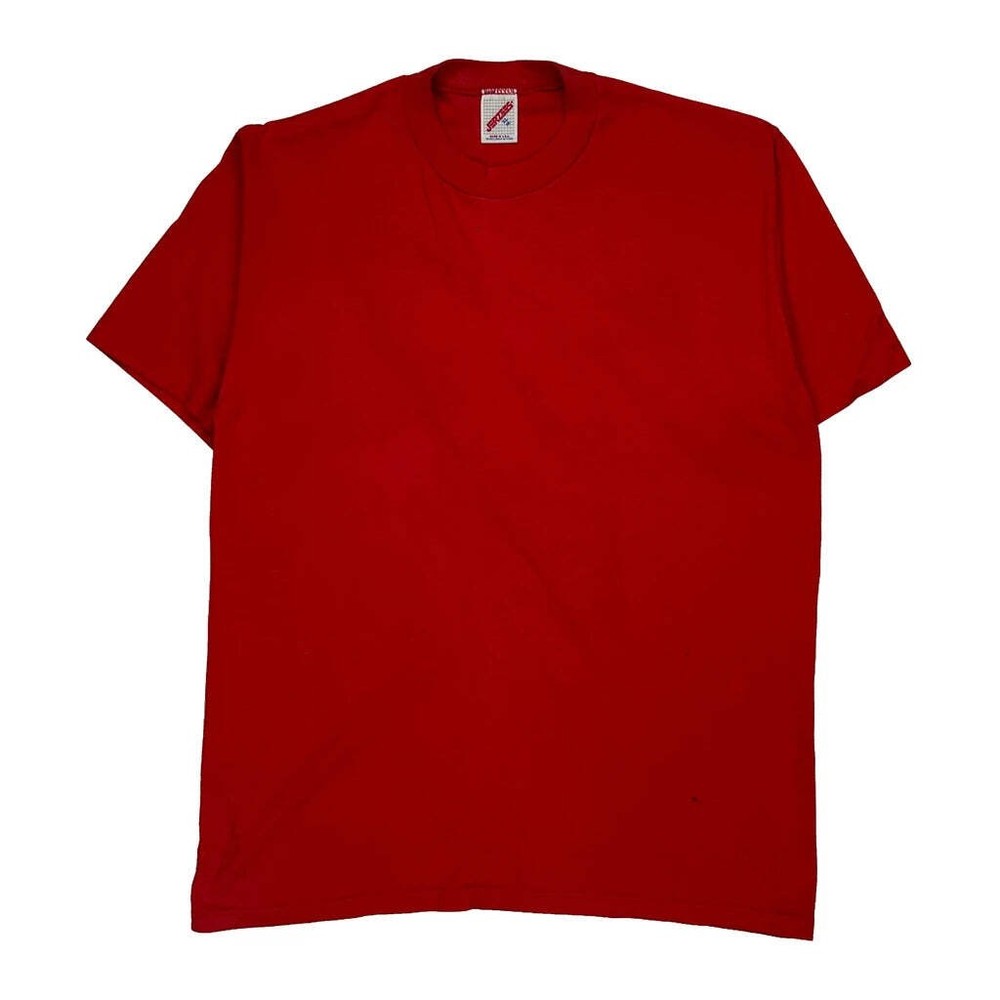 Blank Jerzees Single Stitch T-Shirt - XL Red Cotton