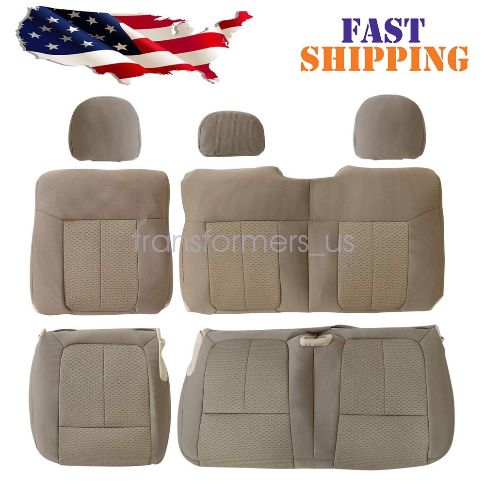 For 2012-2013 Ford F-150 Lariat Rear Bench Replacement Cloth Seat Cover Tan