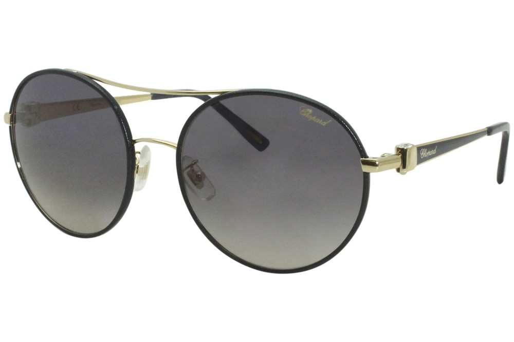 Chopard SCHB68S 0309 Men's Rose Gold Sunglasses with Blue/Black Gradient Lenses 57mm