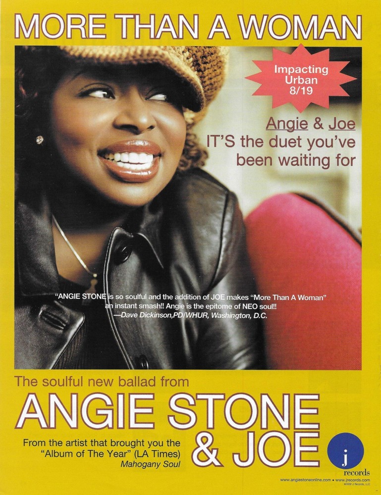 ANGIE STONE Vintage 2002 Woman PROMO TRADE AD Poster for Mahogany  MINT 8.5x11