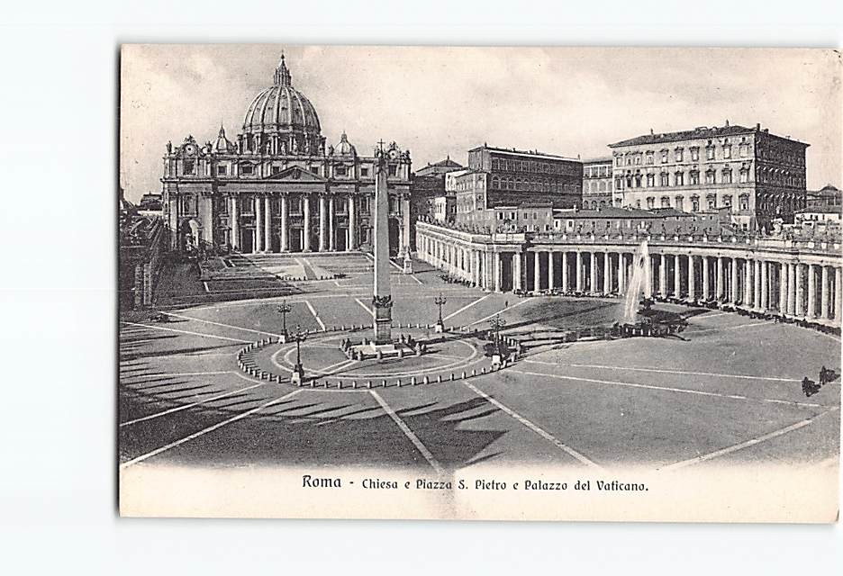 Postcard Chiesa e Piazza S. Pietro e Palazzo del Vaticano Rome Italy