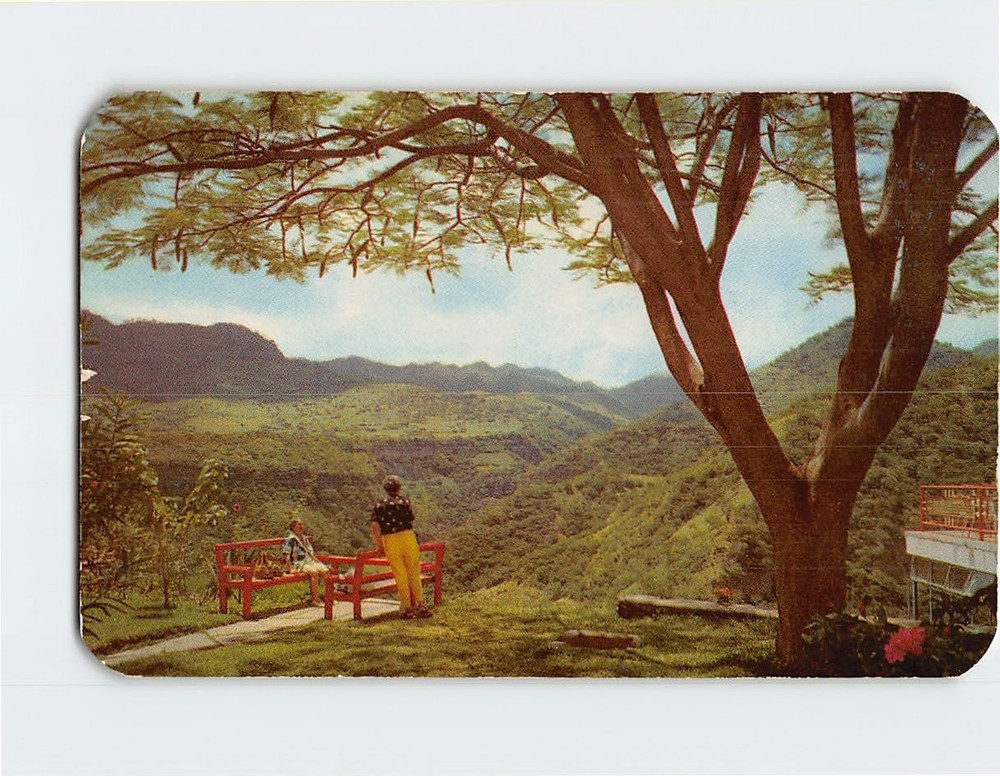 Postcard Panoramic View from the Hotel Michoacan Mexico Balneario San Jose Purua