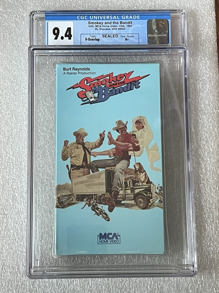 CGC 9.4 A+ Smokey And The Bandit Sealed VHS Graded 1985