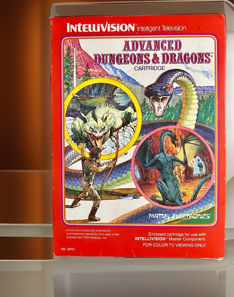 Intellivision Advanced Dungeons & Dragons Game Cleaned & Tested 5/12/26