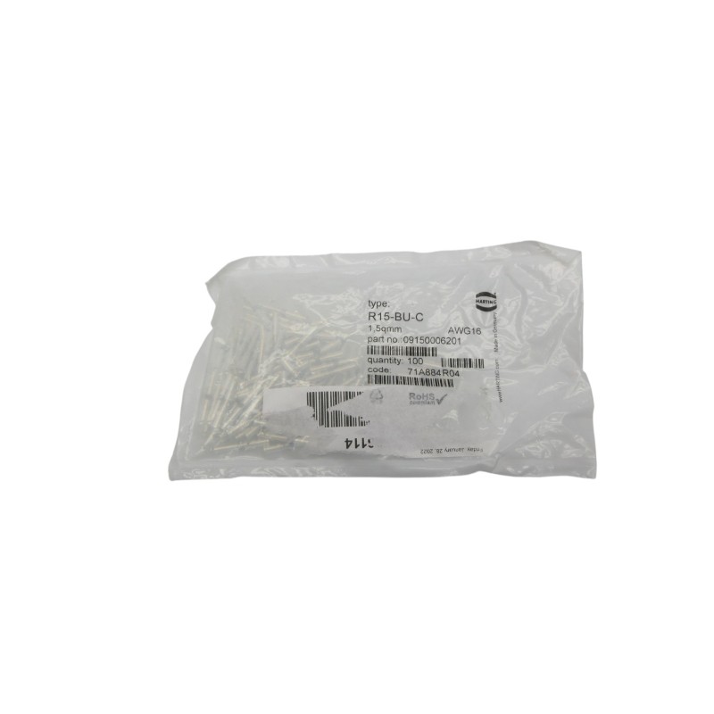 Harting 09150006201 R15-Bu-C (Pkg Of 100) Nsmp