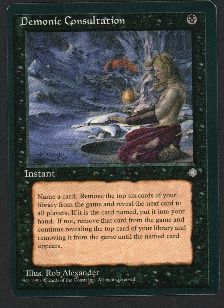 ***Demonic Consultation*** MTG Ice Age Magic Kid Icarus