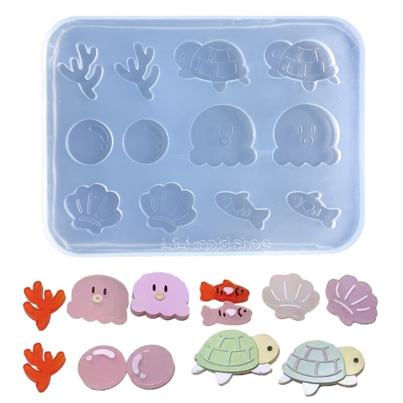 Resin Casting Shaker Filler Mold,Epoxy Quicksand Silicone Mold,Resin Ocean Mold