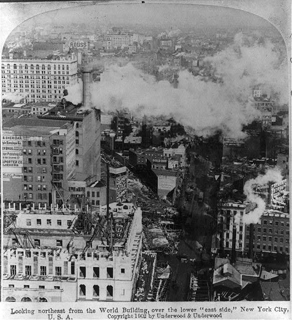 Looking Northeast,World Building,Lower East Side,New York City,NYC,c1902
