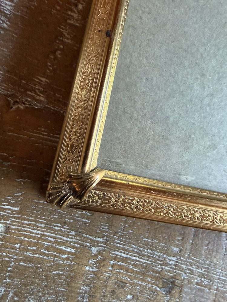 Vintage Brass Gold Metal Picture Frame 5'x7
