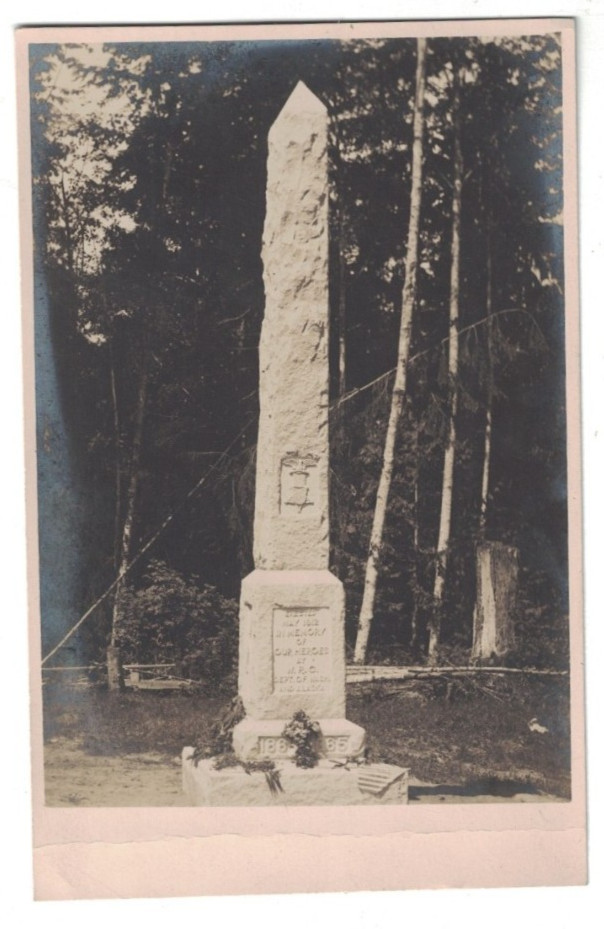 Rare Rppc Real Photo 1912 Civil War To Our Heroes Dept. Wash. & Alaska Monument
