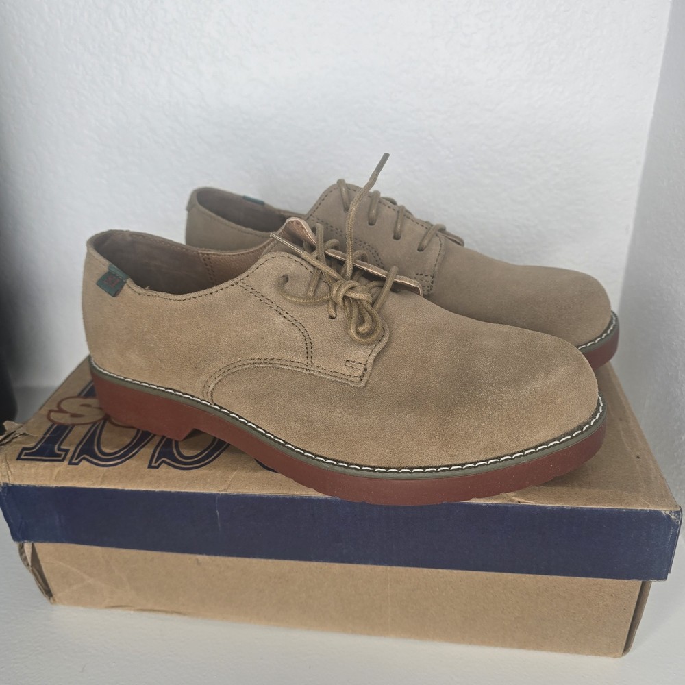 School Issue Semester Men’s 6 N Tan Dirty Buck Suede Oxford Shoes 6200TNC New