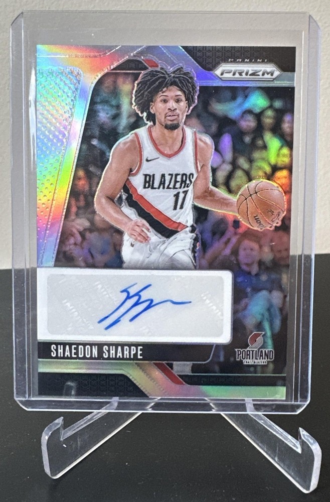 2024 Panini Prizm Shaedon Sharpe #SIG-SSB Signatures Silver Auto