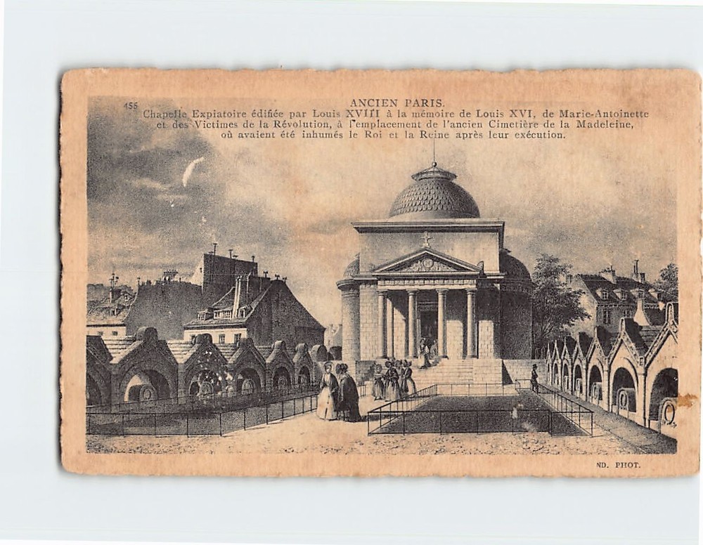 Postcard Chapelle Expiatoire et des Victimes de la Révolution Paris France