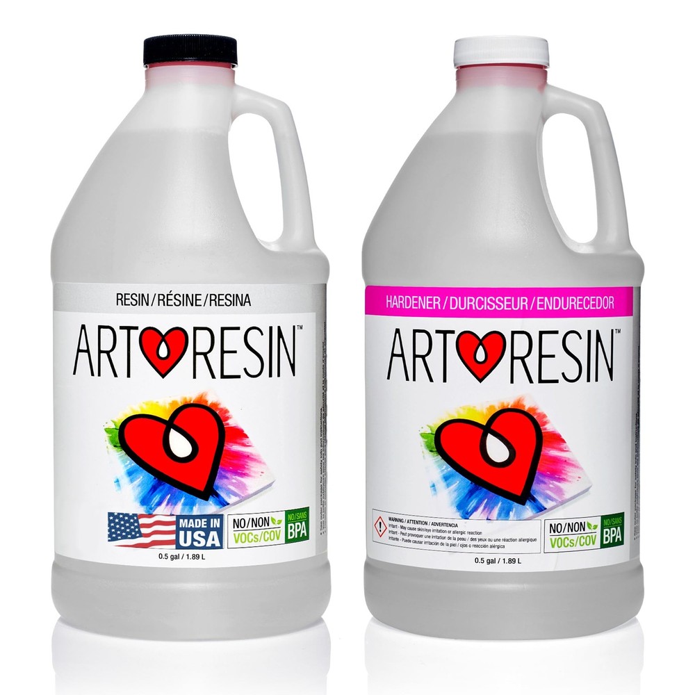 Clear Non-Toxic Epoxy Resin Kit 1 Gallon (0.5 Gal Resin + 0.5 Gal Hardener)