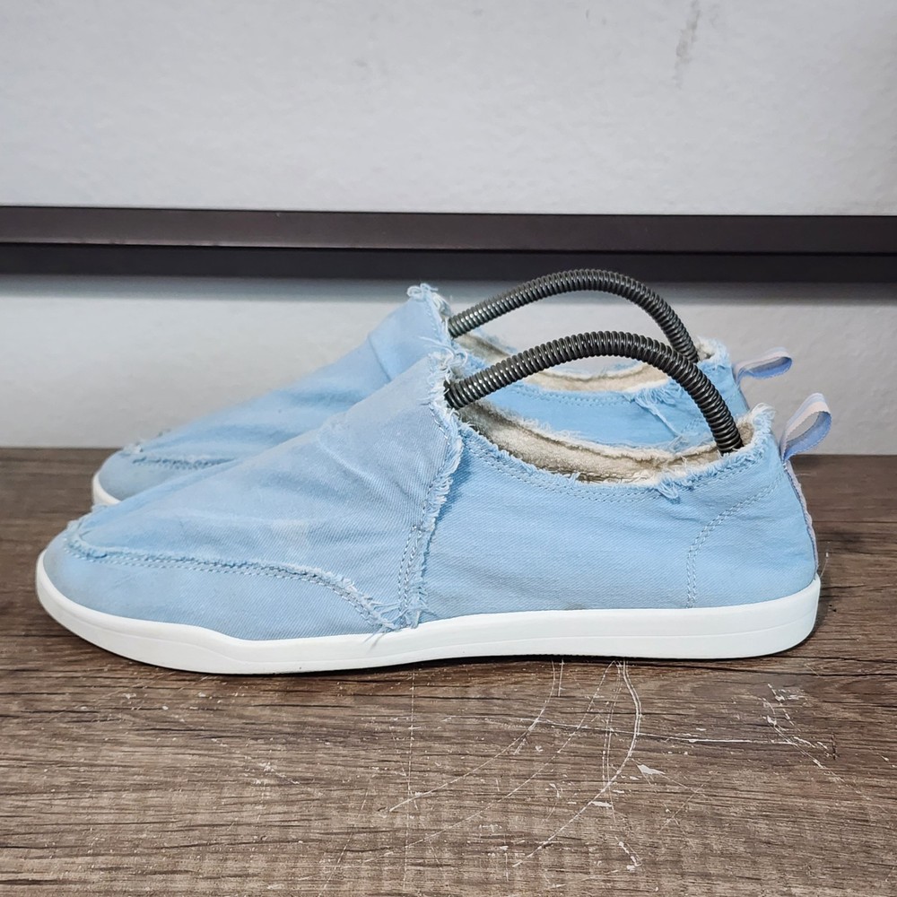 Vionic Womens Malibu Slip On Canvas Shoes Size 10 in Blue