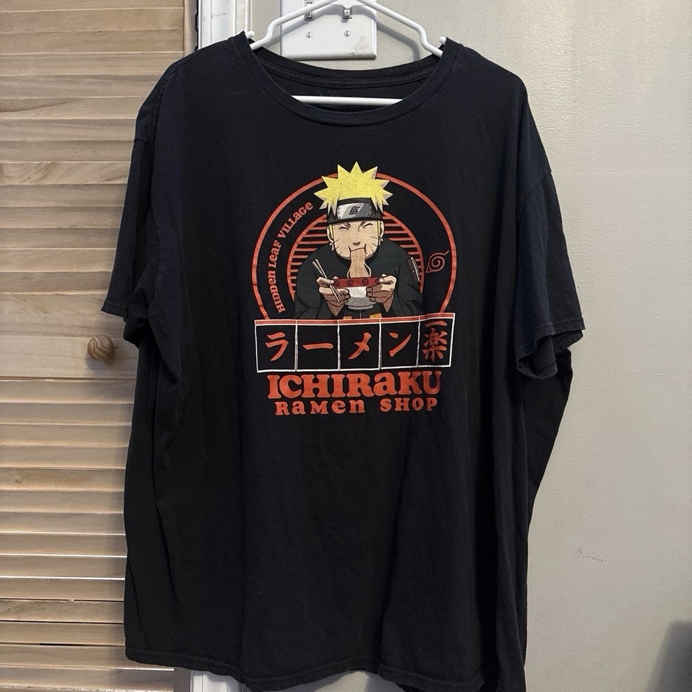 Naruto Shippuden Collection Ichiraku Ramen Shop Graphic T-Shirt Black Men's 2XL