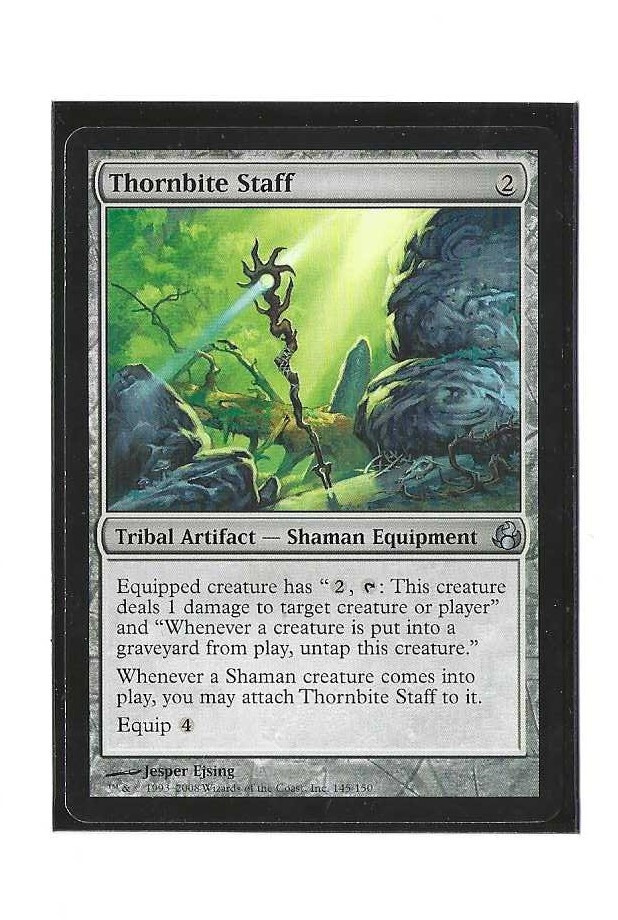 Thornbite Staff MTG Morningtide NM REAL SCAN Magic The Gathering Card combo edh
