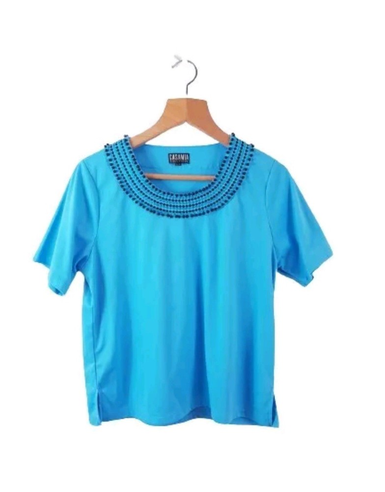 Blue short sleeves t shirt By Casamia S/M preloved