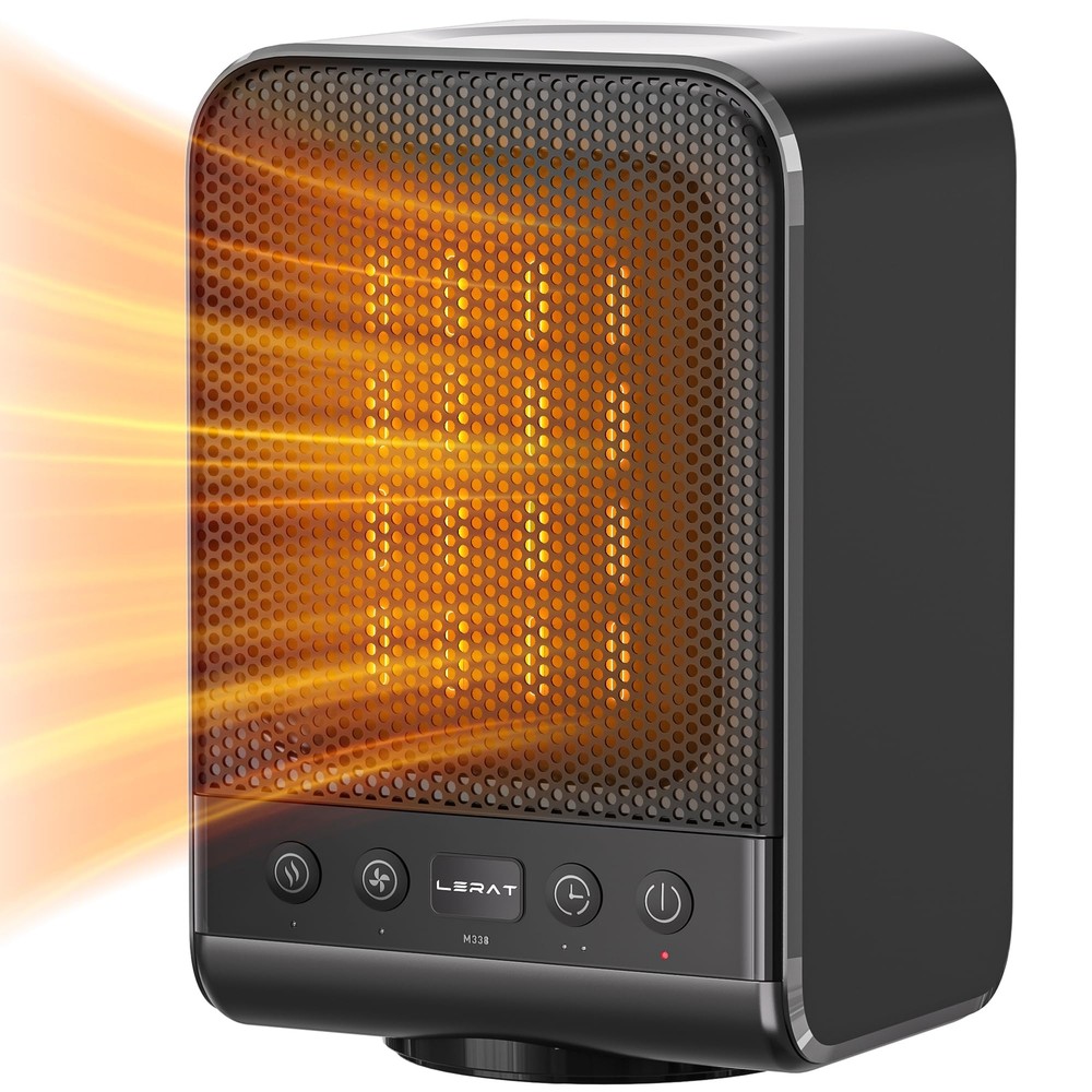 Space Heater, Portable Electric Heaters with Thermostat, 1500W PTC Fast Heati...