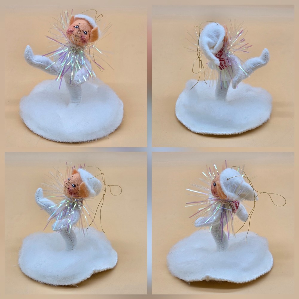 Scarce Vintage Annalee 1996 Christmas Holiday Frosty Winter Elf Doll Ornament