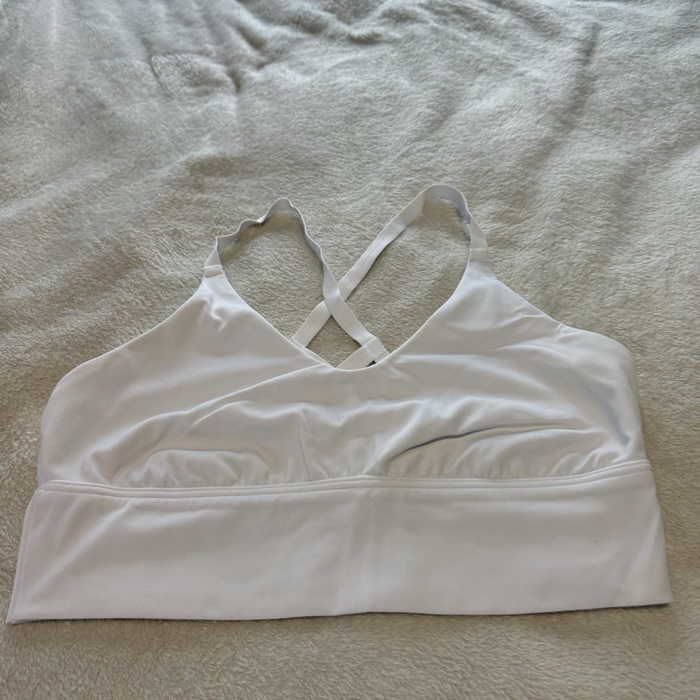 Offline By Aerie Real Me White Strappy Back Sports Womens Size Large