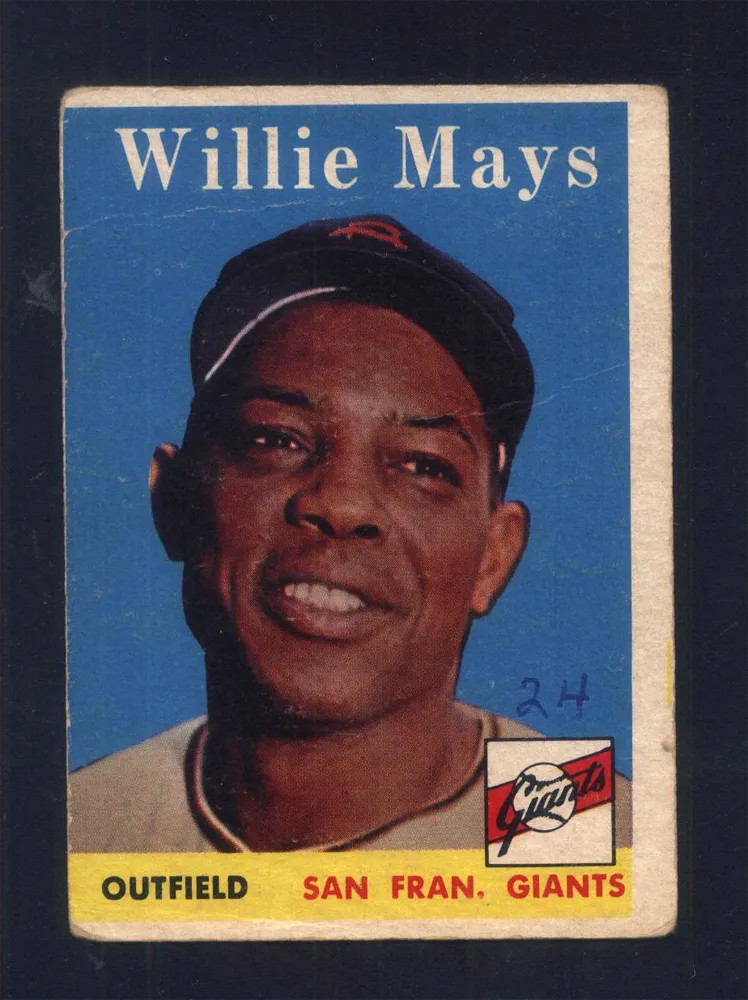 1958 Topps #5 Willie Mays Giants (VG) [MK] 012187