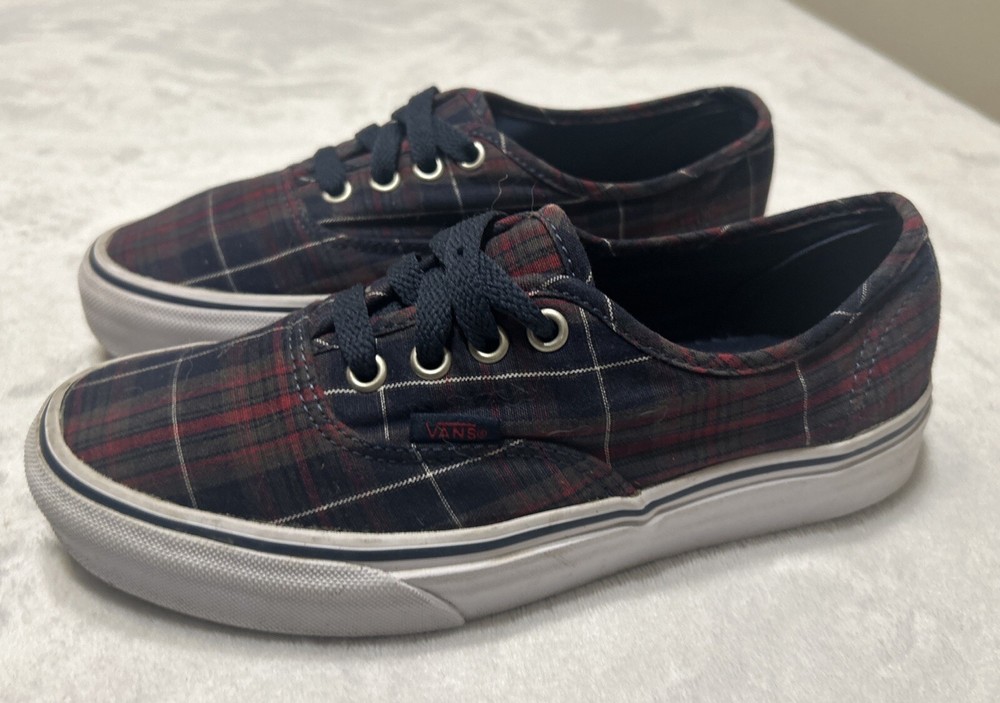 Vans Off The Wall TC7H Womens Plaid Low Top Skate Shoes Sneakers Size 6.5
