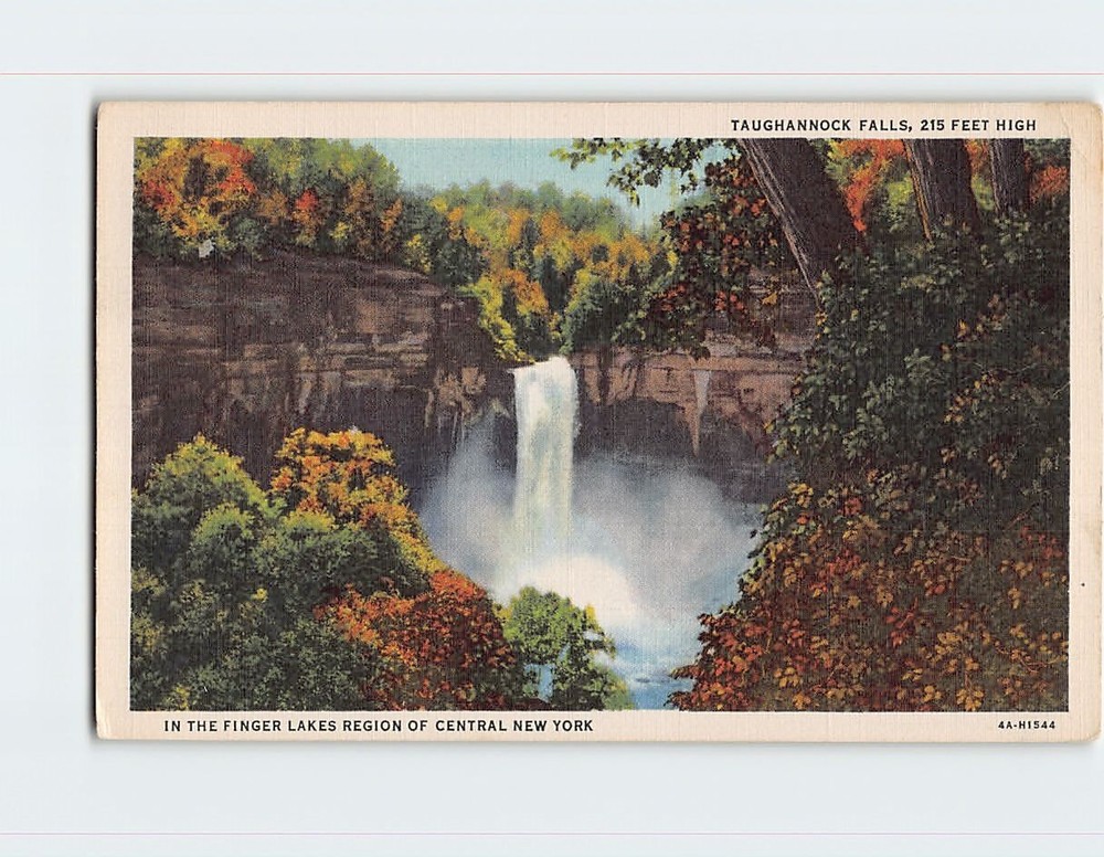 Postcard Taughannock Falls Taughannock State Park Cayuga Lake NY USA