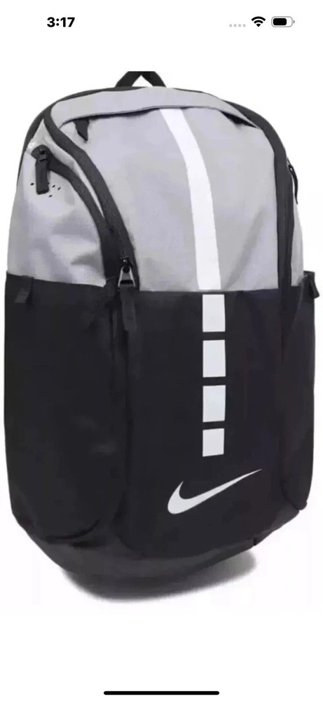 Nike Hoops Elite Pro Backpack in Cement Grey White Black BA5554 012 for School Travel
