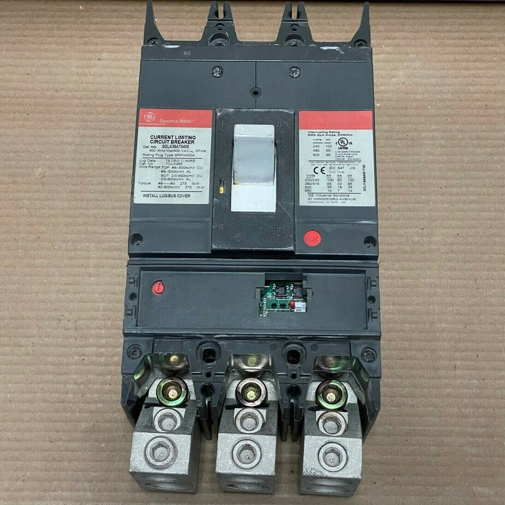 GE SGLA SGLA36AT0400 3 Pole 400 Amp 600V Circuit Breaker NO RATING PLUG