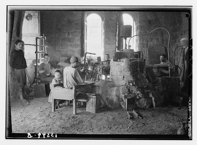 Glassblowing,Hebron,West Bank,Middle East,Matson Photo Service,December 1945