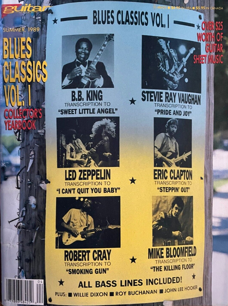 Guitar For The Practicing Musician Magazine Summer 1989 Blues Classics Vol.1
