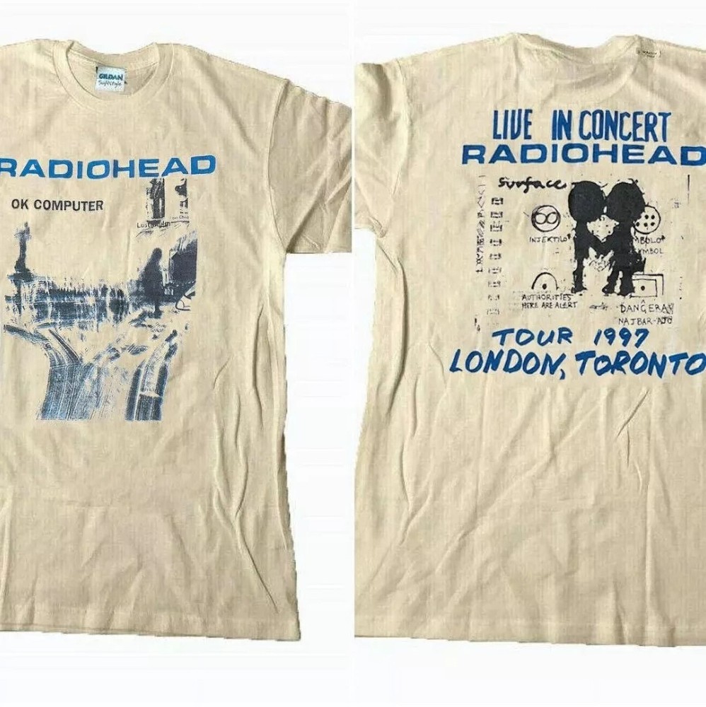 Radiohead OK Computer 90s Vintage Sand T-Shirt