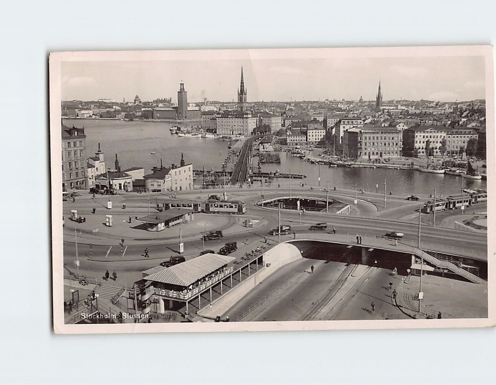 Postcard Slussen Stockholm Sweden