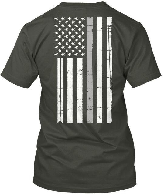 Thin Silver Line - Al T-Shirt Made in the USA Size S to 5XL