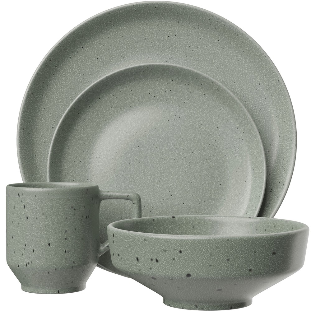 American Atelier Reactive 4-Piece Place Setting - Sage Green
