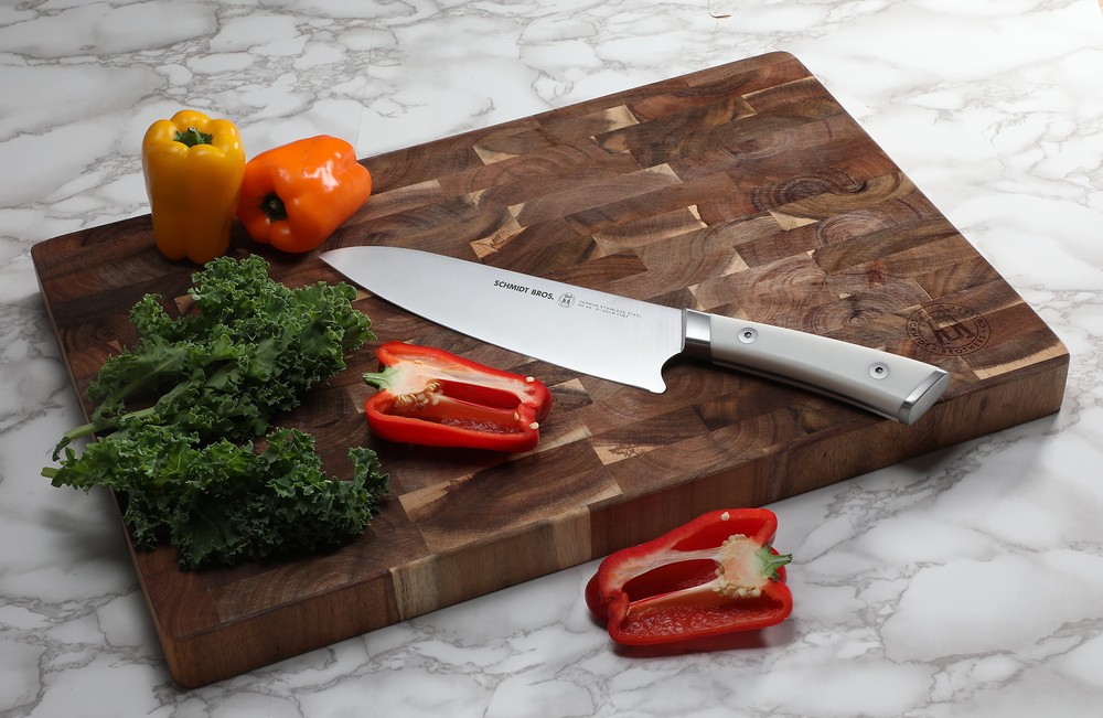 Acacia End-Grain Gourmet Cutting Board, 18” x 12” x 1.2”-image