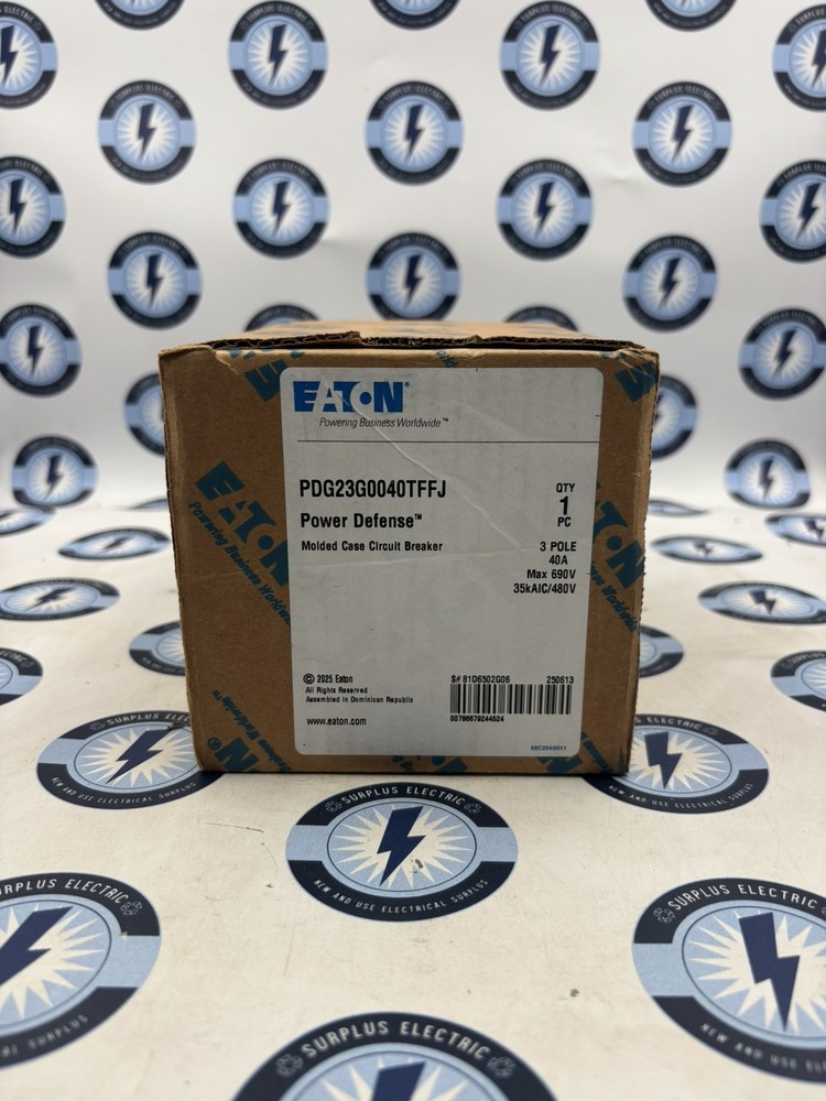 NEW EATON PDG23G0040TFFL 3 Pole 40 Amp 600V Power Defence Circuit Breaker PDG