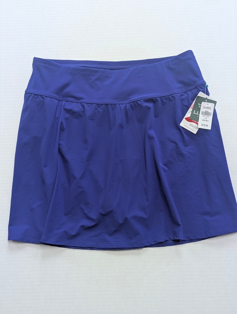 LL Bean Women's Sz 18W Reg Slimming Swimwear Skirt  NWT UPF 50+ Lycra Xtra Life