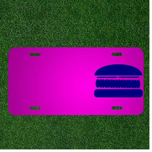 Custom Personalized Car License Plate With Add Names To Hamburger Burger