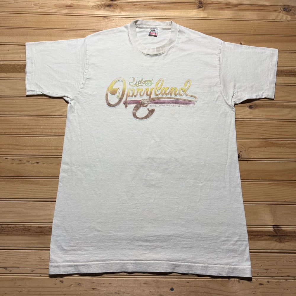 Vintage 80s Opryland Nashville TN Theme Park Graphic Souvenir T-Shirt USA Large