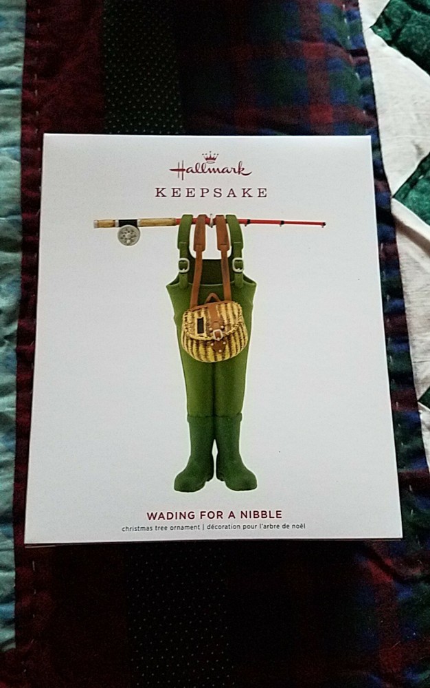 2019 Hallmark Fly Fishing Outfit Wading for a Nibble Ornament