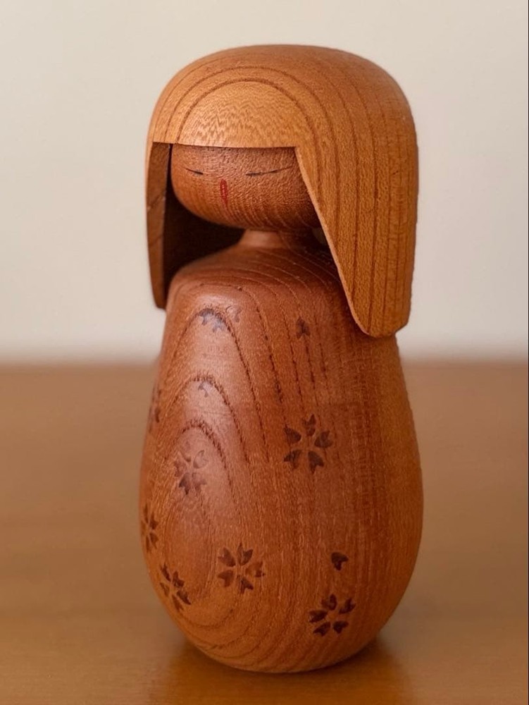 Takeda Masashi Kokeshi Doll 13.5cm Original Handcrafted Wood Art