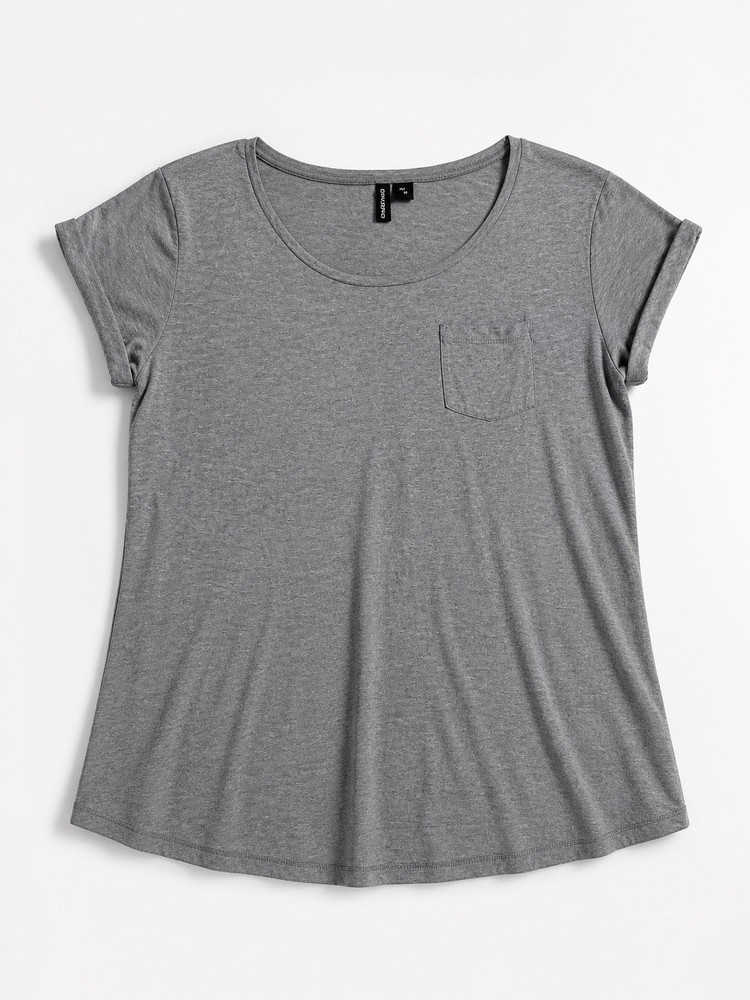 Cynthia Rowley Women’s Gray Short Sleeve Pocket Tee Size Medium Casual Top